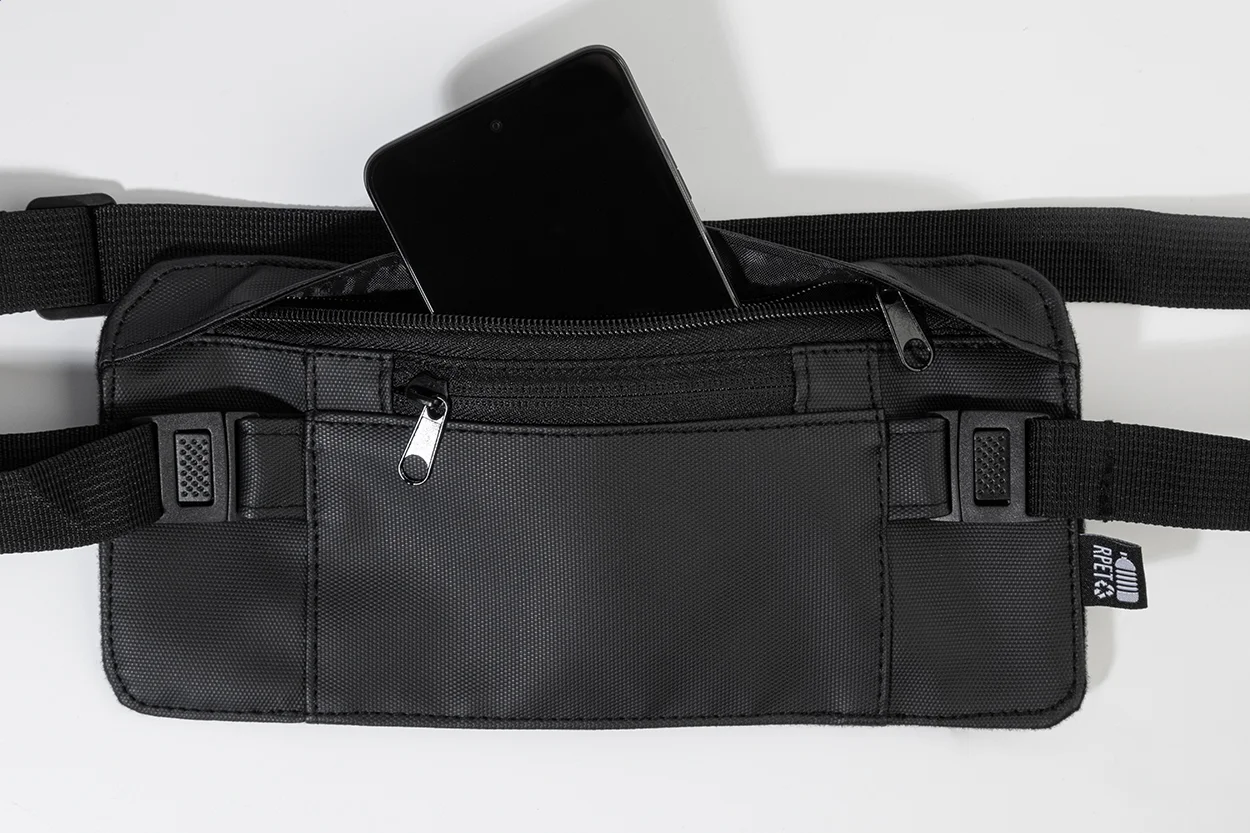 RPET-Gürteltasche Hippu, schwarz – Bild 3