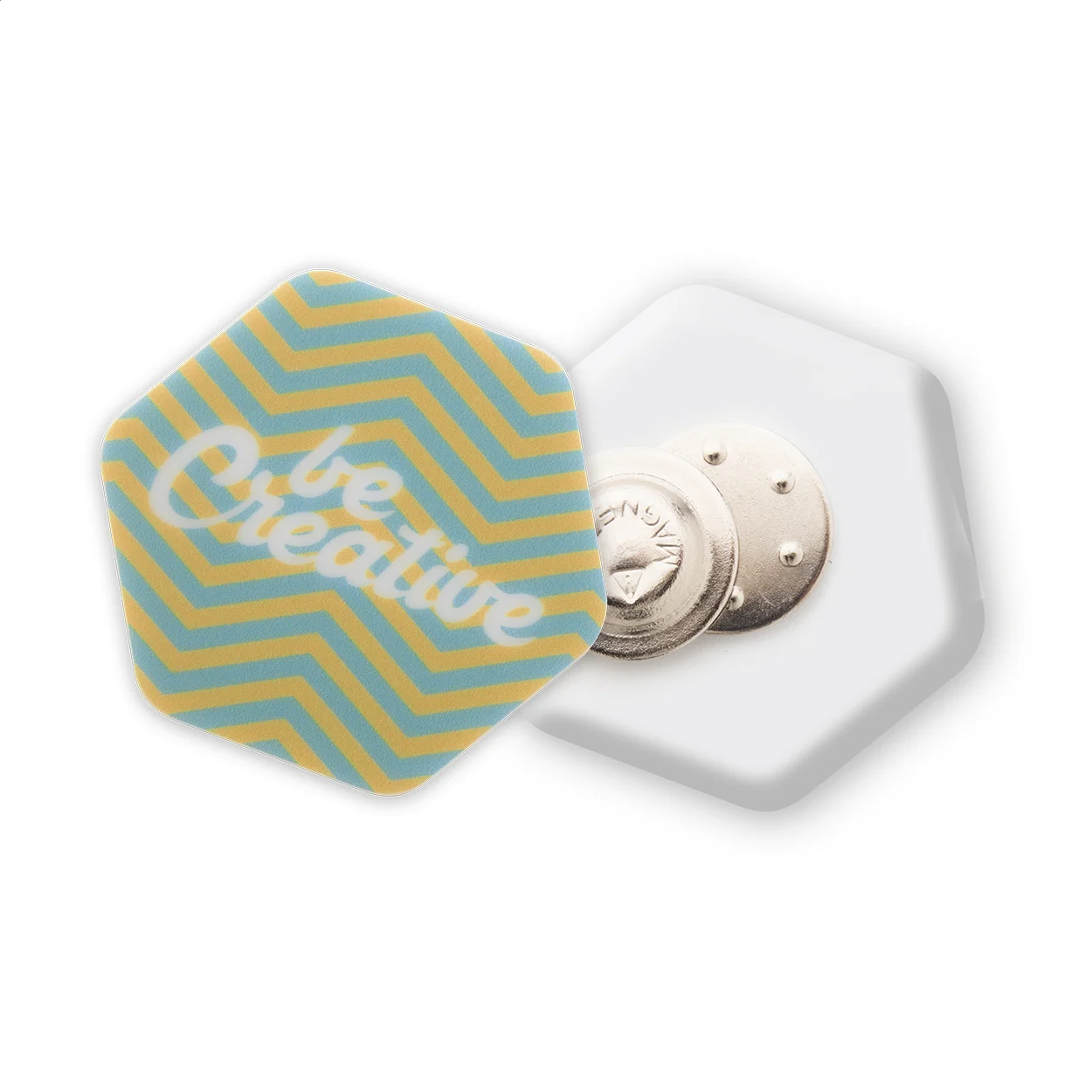 Anstecker ColoBadge mit Magnetbefestigung, weiß – Bild 7