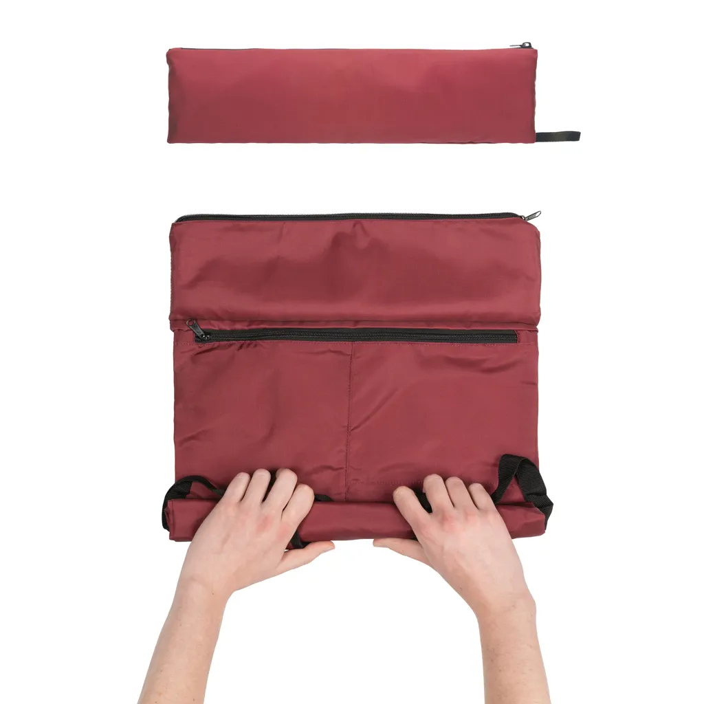 Dillon AWARE™ RPET faltbarer Lightweight-Rucksack, rot – Bild 3