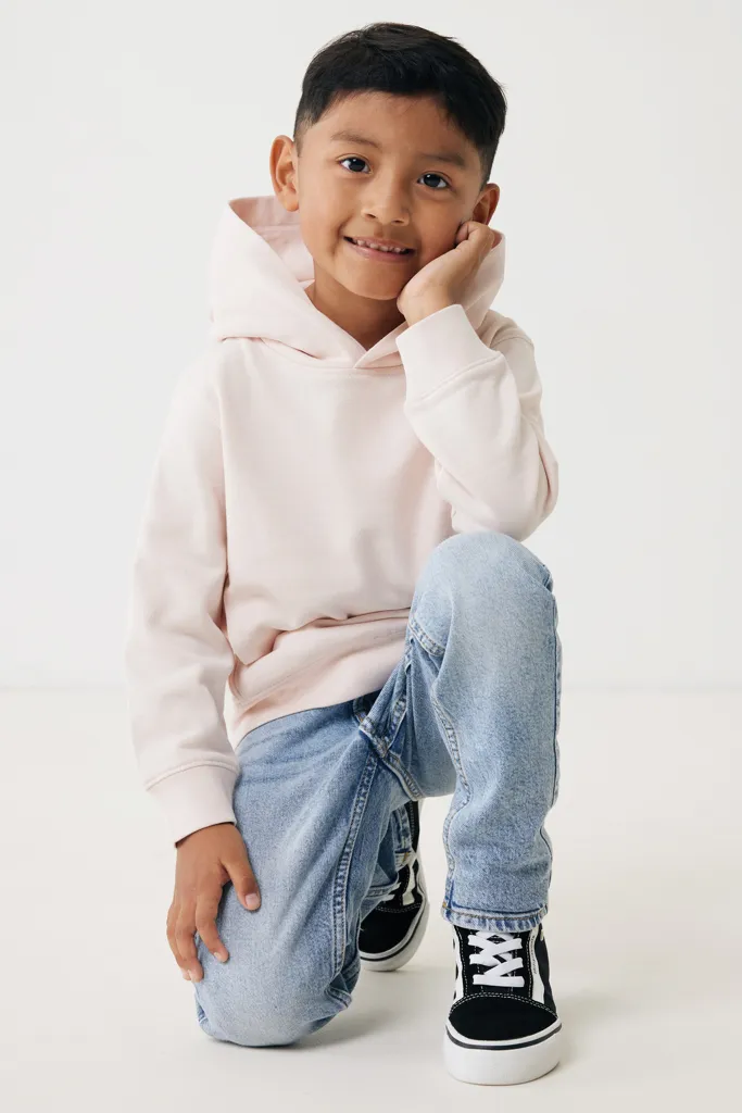 IQONIQ Yengo KidsHoodie mit Seitentaschen aus rec. Baumwolle, cloud pink – Bild 7