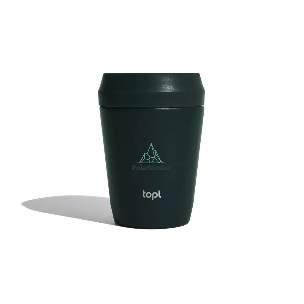 Topl-Trinkbecher aus rec. Stahl mit 360-Grad-Deckel 236ml, grau – Bild 4