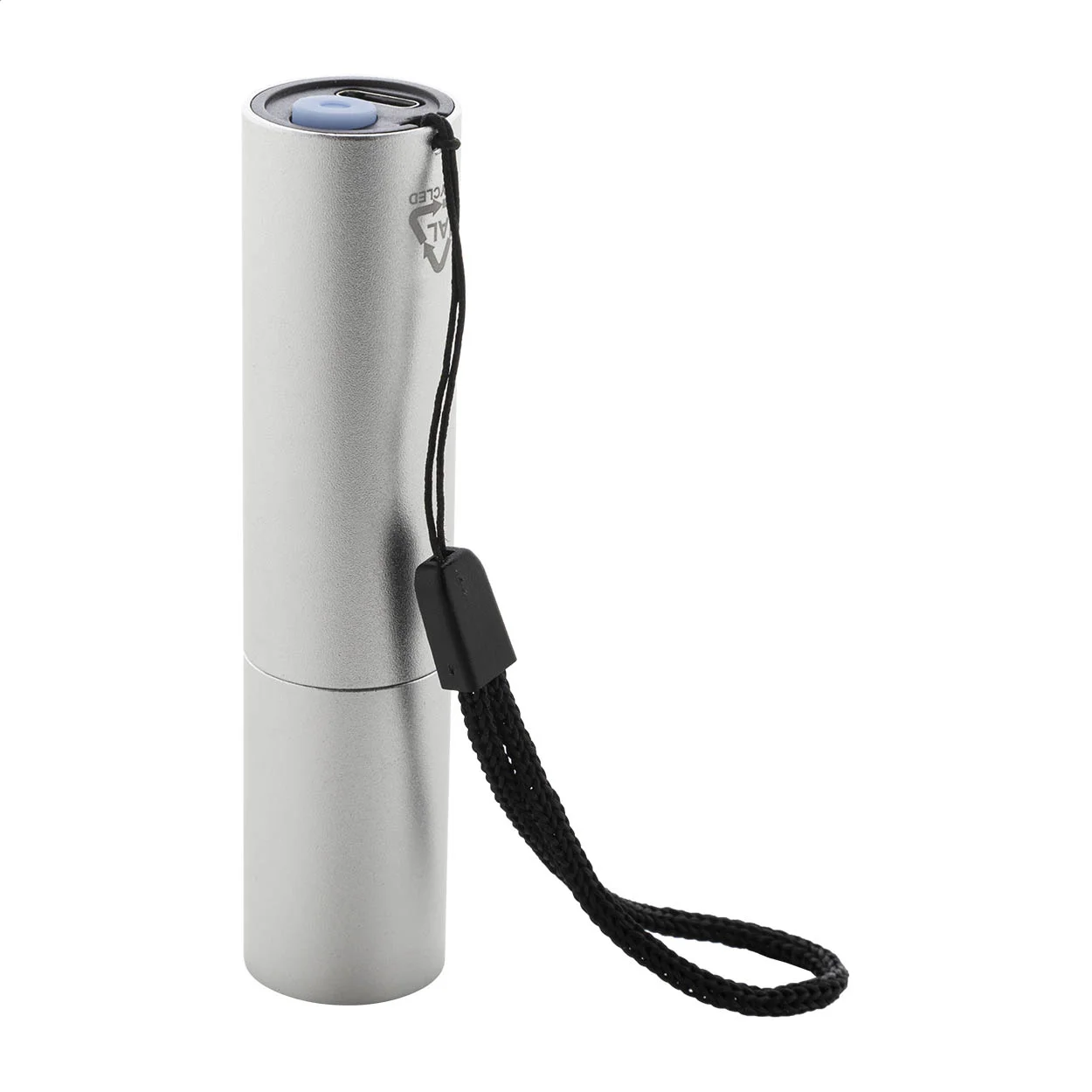 wiederaufladbare Taschenlampe aus recyceltem Aluminium Chargelight Tone, silber – Bild 3