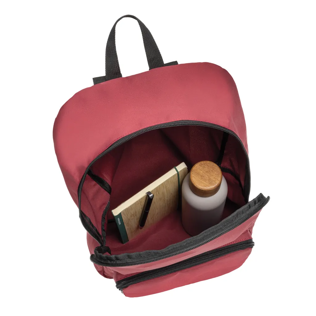Dillon AWARE™ RPET faltbarer klassischer Rucksack, rot – Bild 5