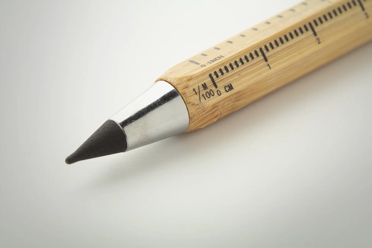 Tintenloser Stift mit Lineal Boloid, natur – Bild 3
