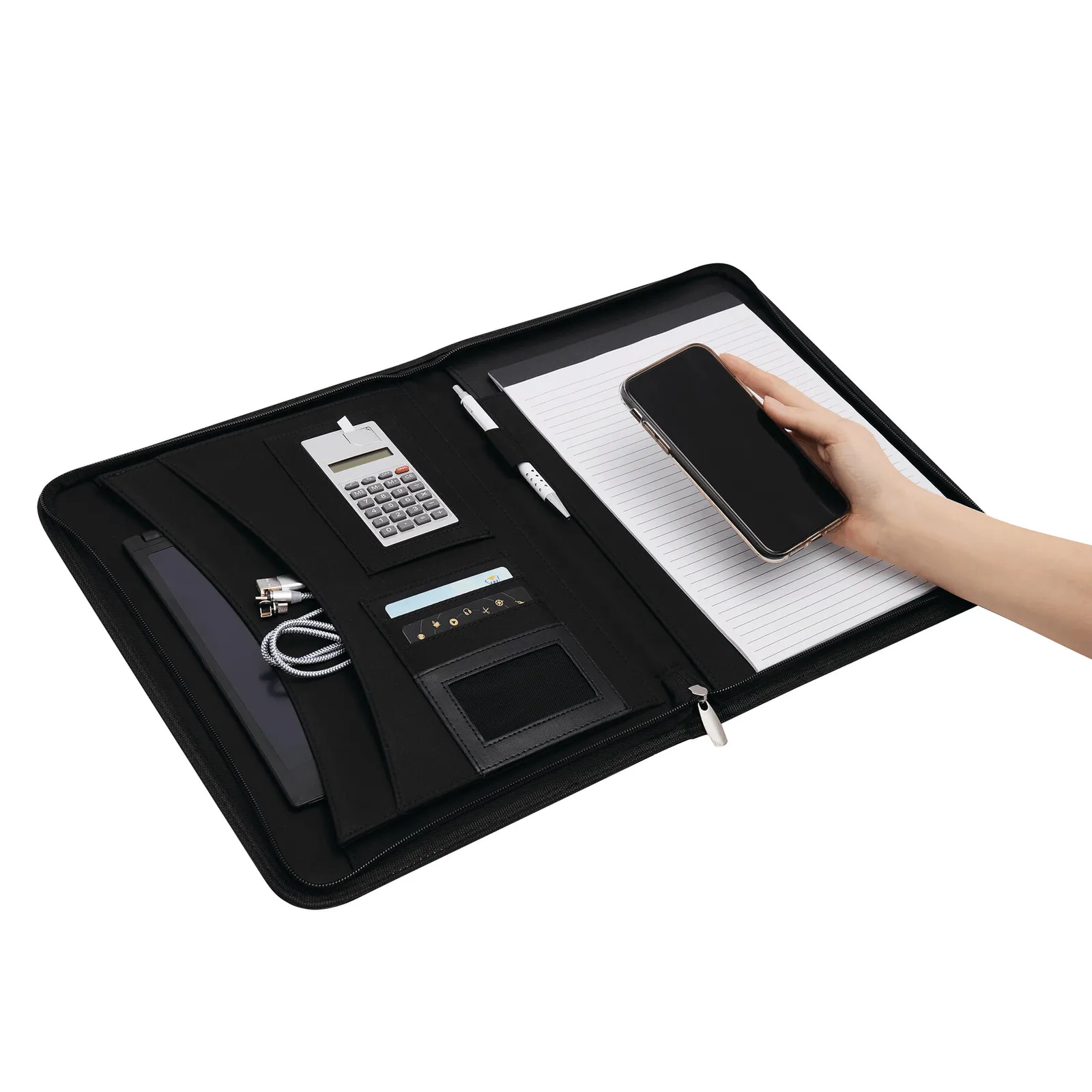 NOBLESSE ZIP - Portfolio schwarz, schwarz – Bild 6