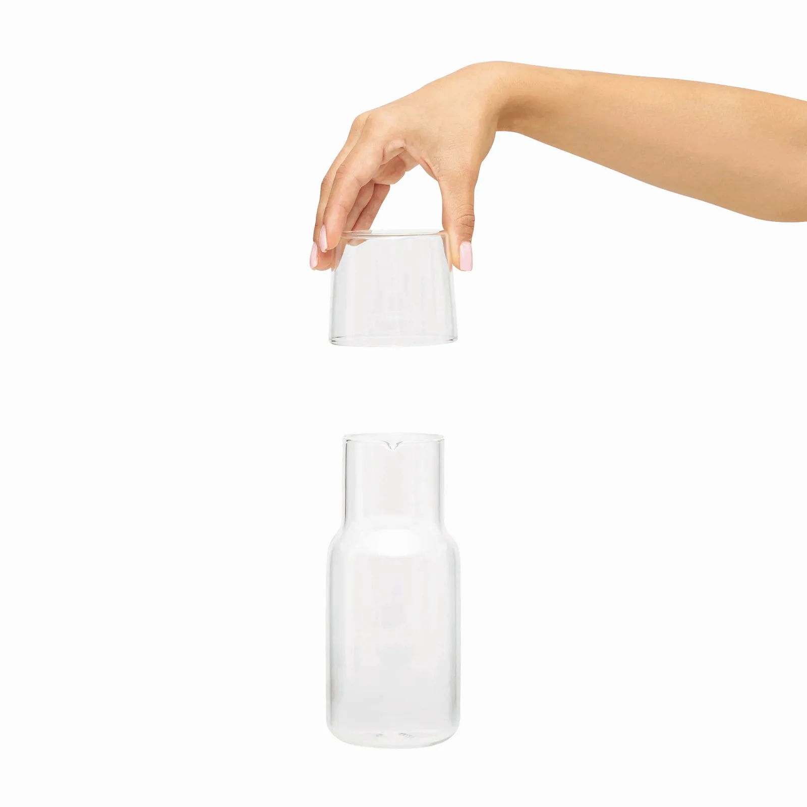 CALMY - Glaskaraffe mit Trinkglas transparent, transparent – Bild 8