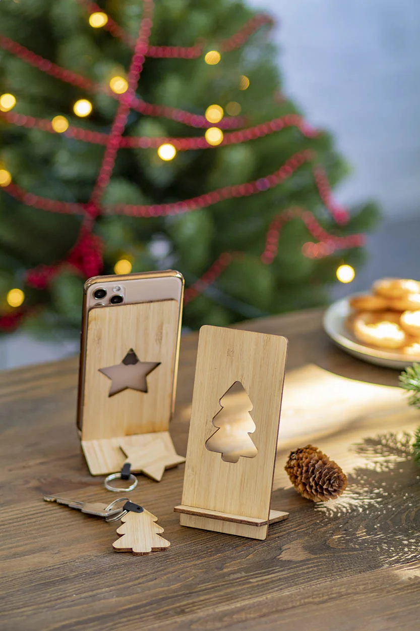 Handyhalter Weihnachtsbaum Kannykka, natur – Bild 4