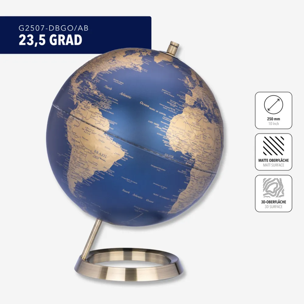 Globus 23,5 GRAD dunkelblau/goldfarben, dunkelblau/goldfarben – Bild 6