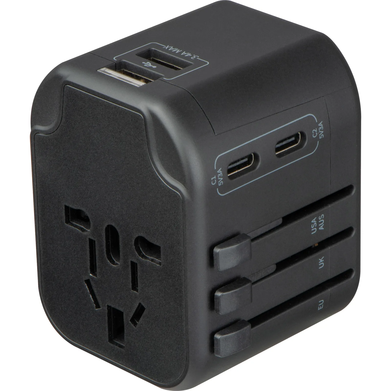Reiseadapter Maracena, schwarz – Bild 2