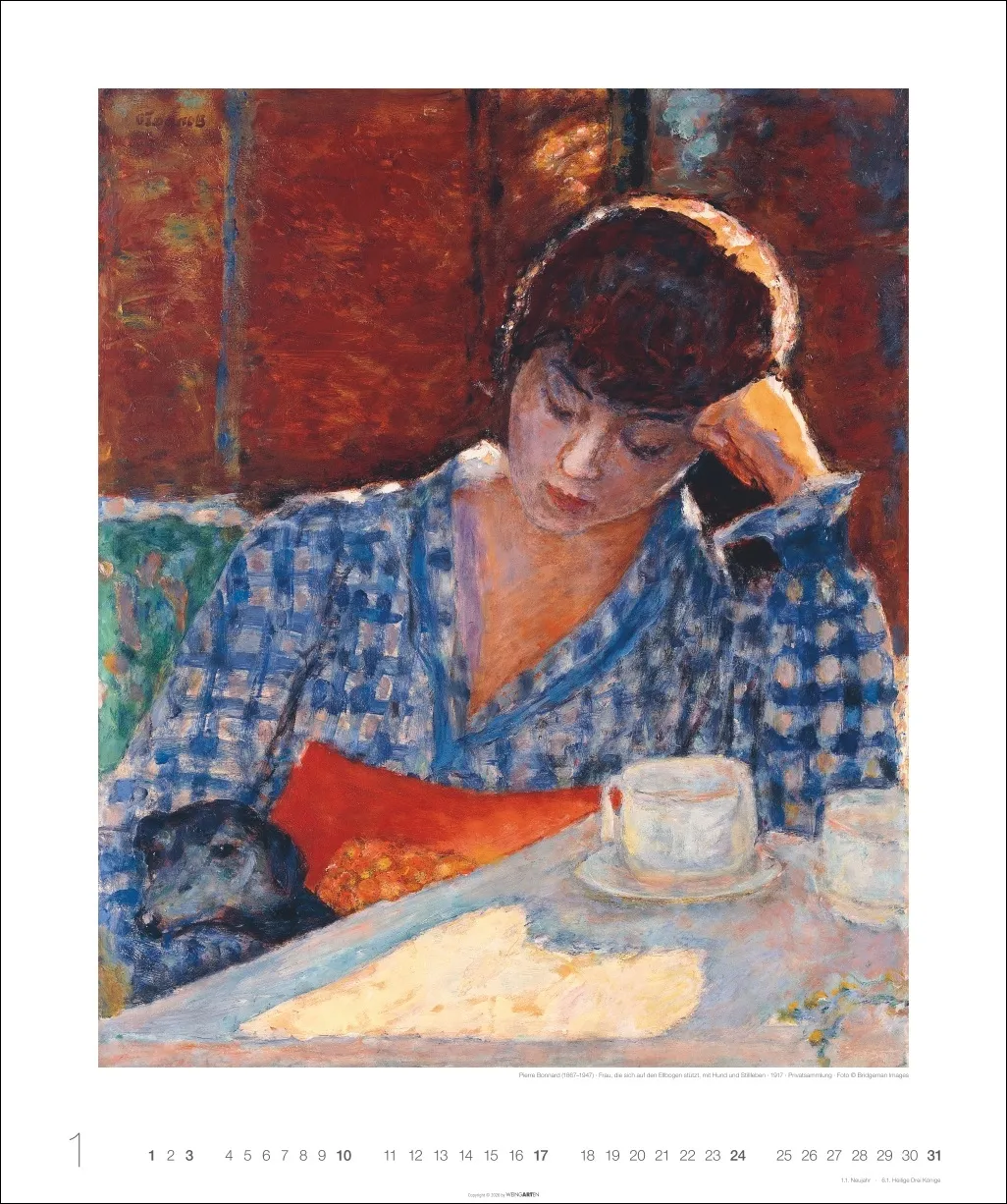 Kunst in Blau Edition Wandkalender 2027 – Bild 2
