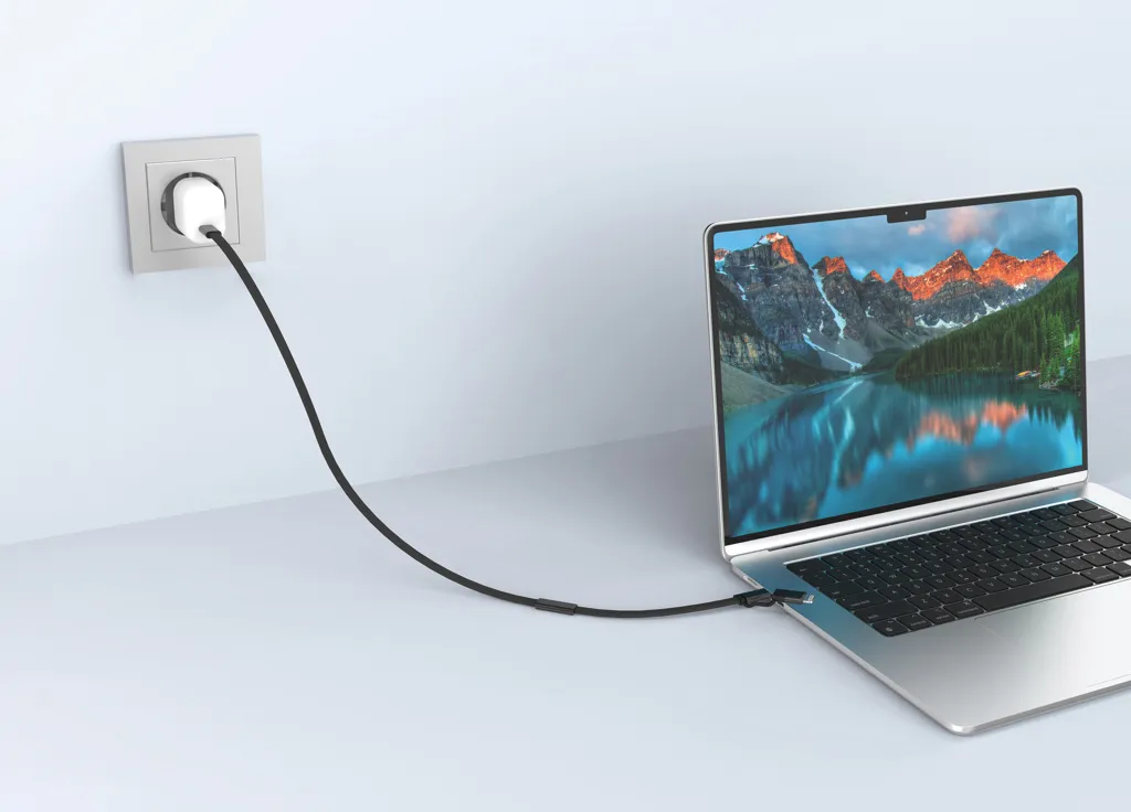 Arc RCS 60W 120cm 2-in-1 Schnellladekabel, schwarz – Bild 5