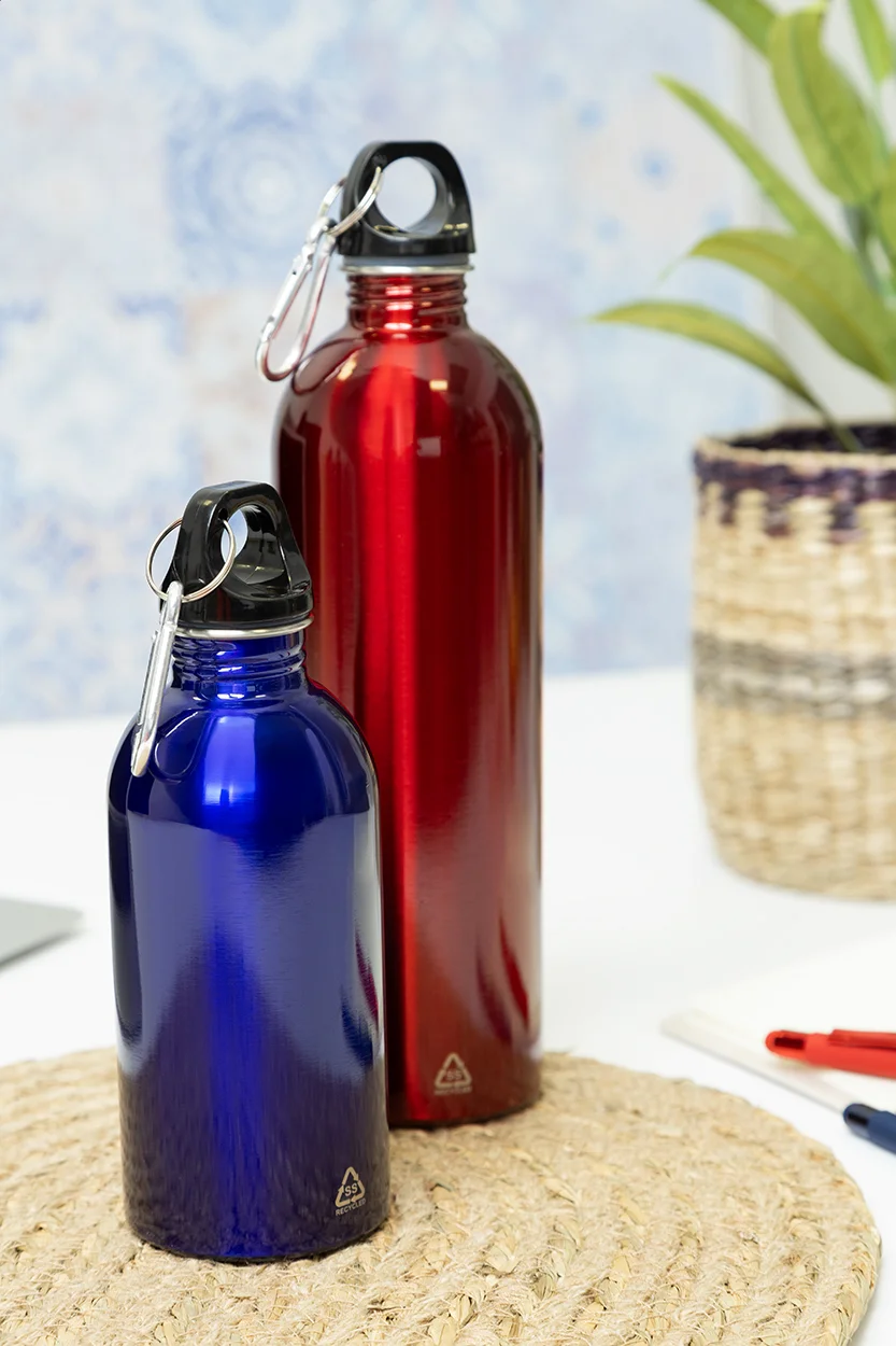 Flasche Ressuto aus recyceltem Edelstahl, blau – Bild 5