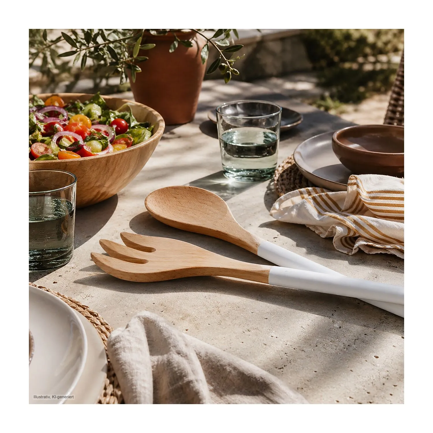 ROMINOX® Salatbesteck // Moreno, braun – Bild 5