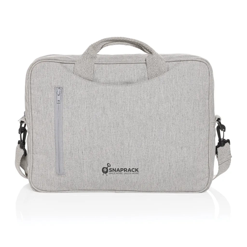 Laluka AWARE™ 15.4" Laptop-Tasche aus recycelter Baumwolle, grau – Bild 5