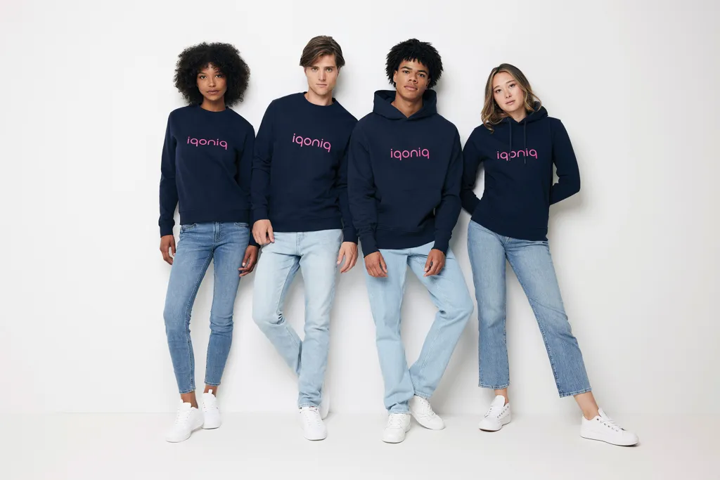 IQONIQ Jasper Hoodie aus recycelter Baumwolle, navy blau – Bild 3