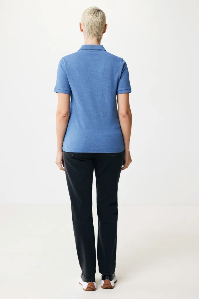 IQONIQ Yosemite Piqué-Poloshirt aus recycelter Baumwolle, heather blue – Bild 8