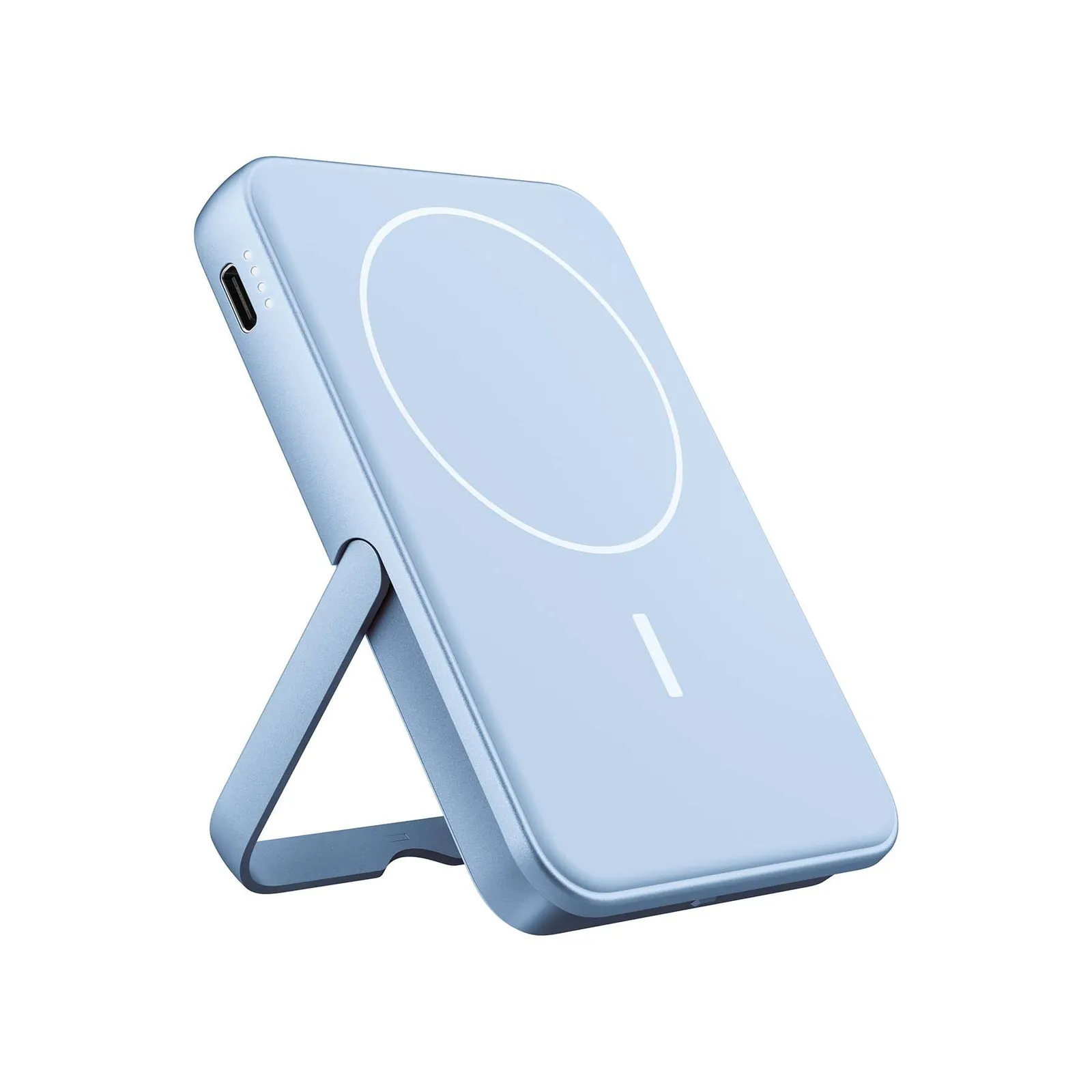Fresh 'n Rebel Magnetische kabellose Powerbank 5000 mAh, Leuchtblau – Bild 5