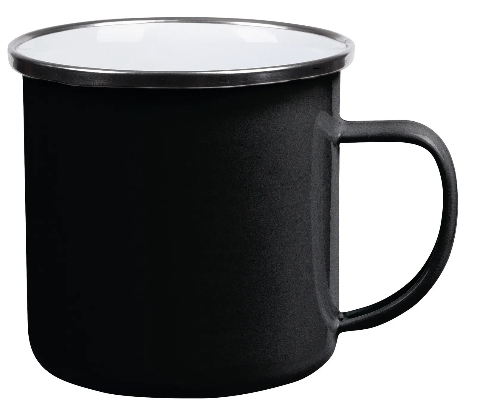 VINTAGE CUP - Emaille-Trinkbecher, schwarz – Bild 2