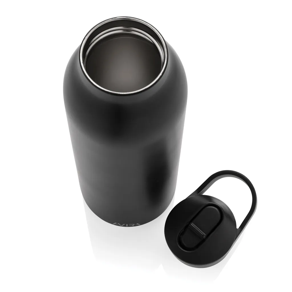 Avira Ara RCS Re-Steel Fliptop Wasserflasche 500ml, schwarz – Bild 6
