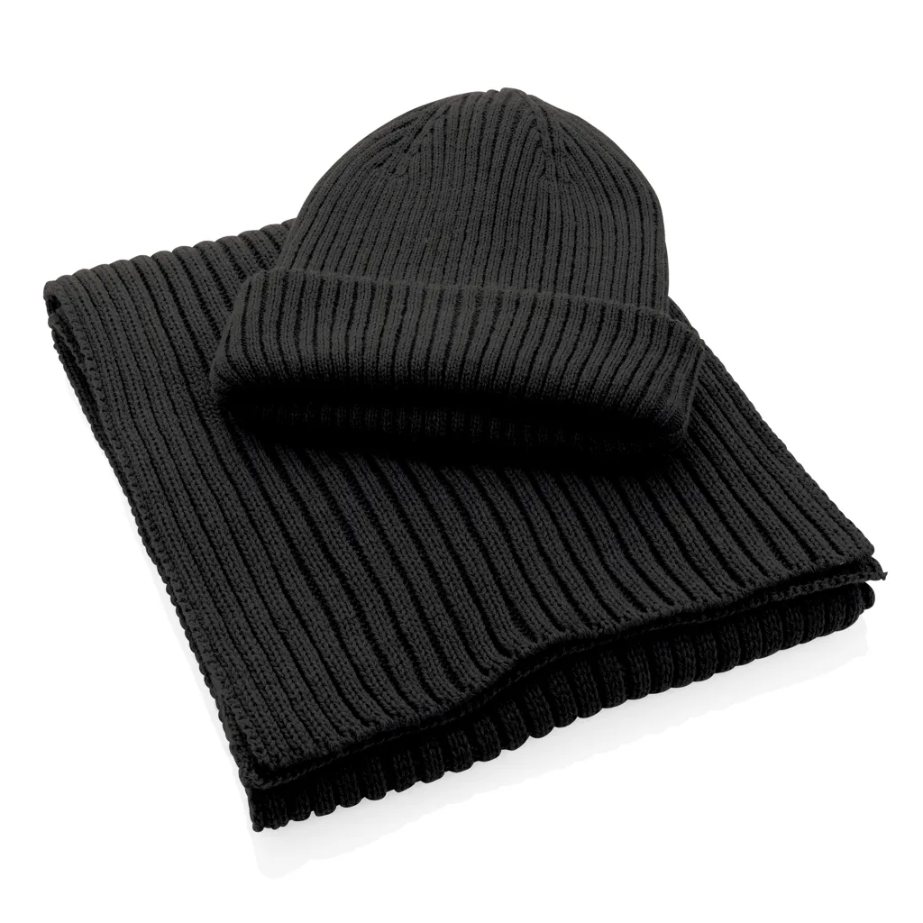 Impact AWARE™ Polylana® Strickschal 180x25cm, schwarz – Bild 3
