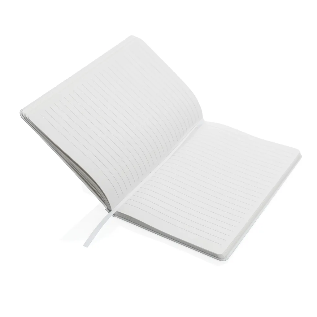 A5 Impact Steinpaper Hardcover Notizbuch, weiß – Bild 3