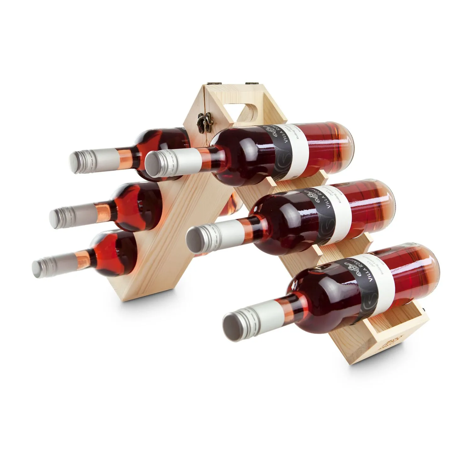 Geschenkset / Präsenteset: Rackpack - das geniale Weinregal, braun – Bild 3
