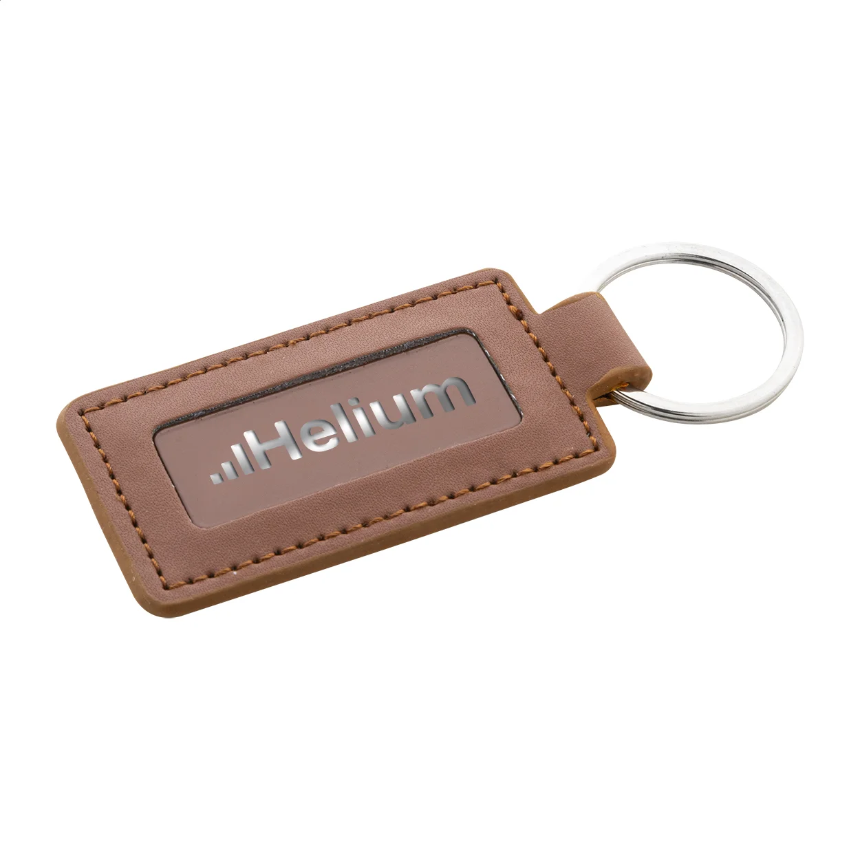 Schlüsselanhänger RPU ShineKey Rect, braun – Bild 3
