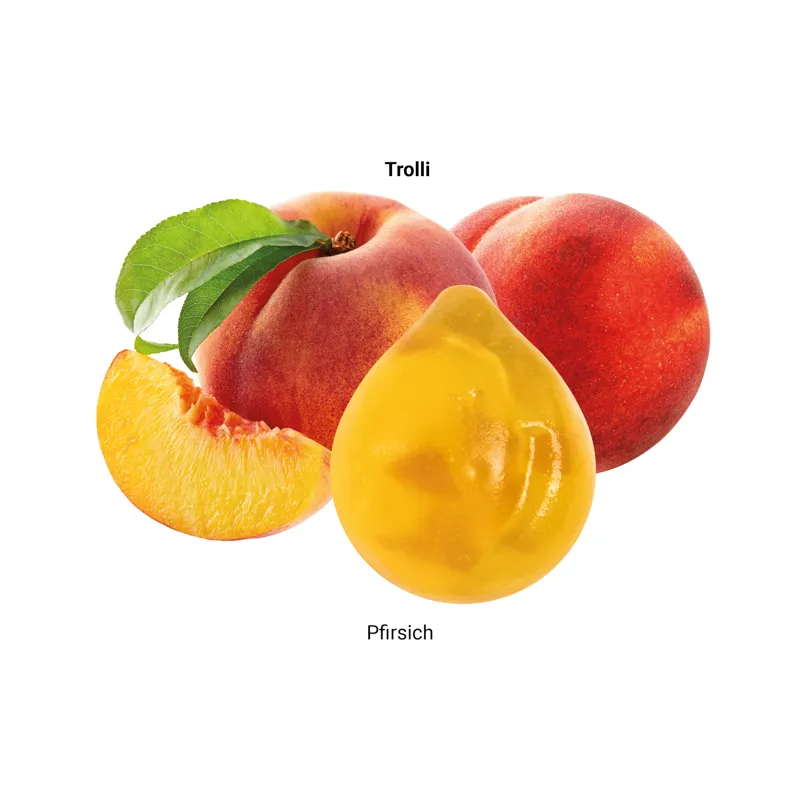 Fruchtgummi Tetraeder, weiße Folie, Trolli Vitamin Fruchtgummi, weiß – Bild 2