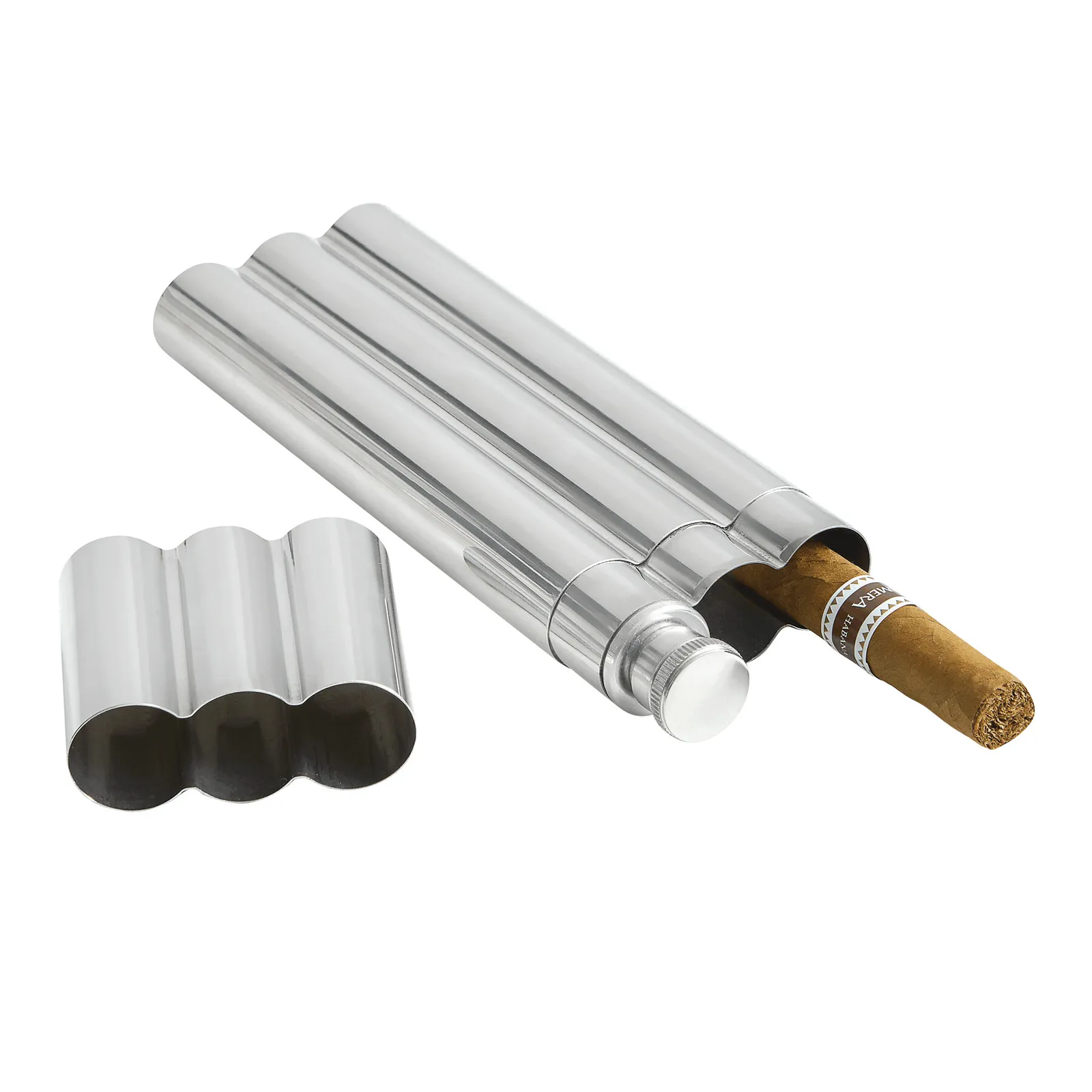 CIGAR STYLE - Flachmann silber, silber – Bild 6
