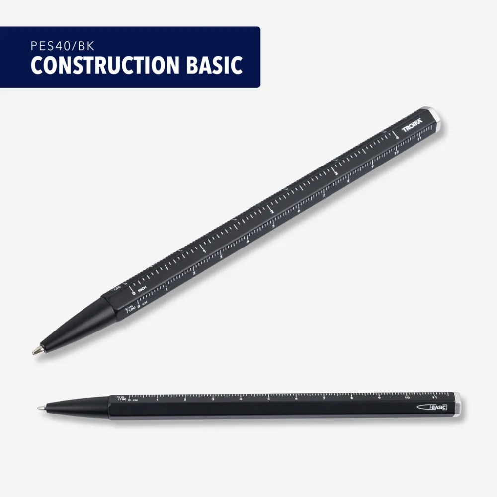 Multitasking-Kugelschreiber CONSTRUCTION BASIC schwarz, schwarz – Bild 5