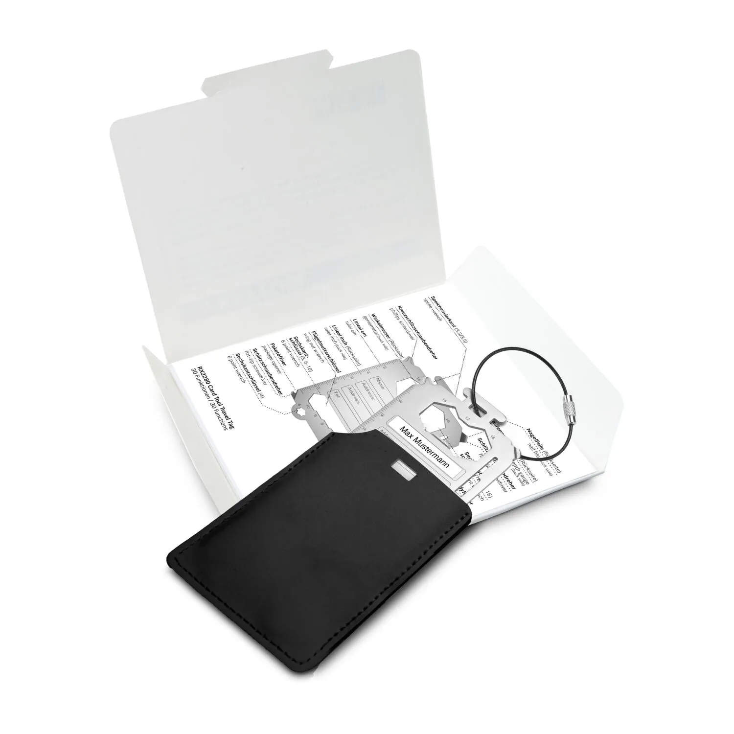 ROMINOX® Card Tool // Travel Tag - 30 Funktionen, silber – Bild 7