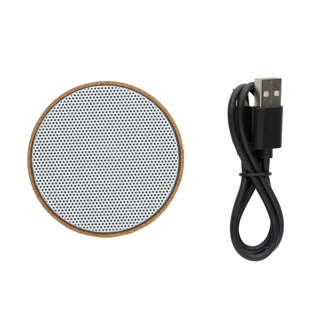Kabelloser 3W-Lautsprecher aus Kork, braun – Bild 3