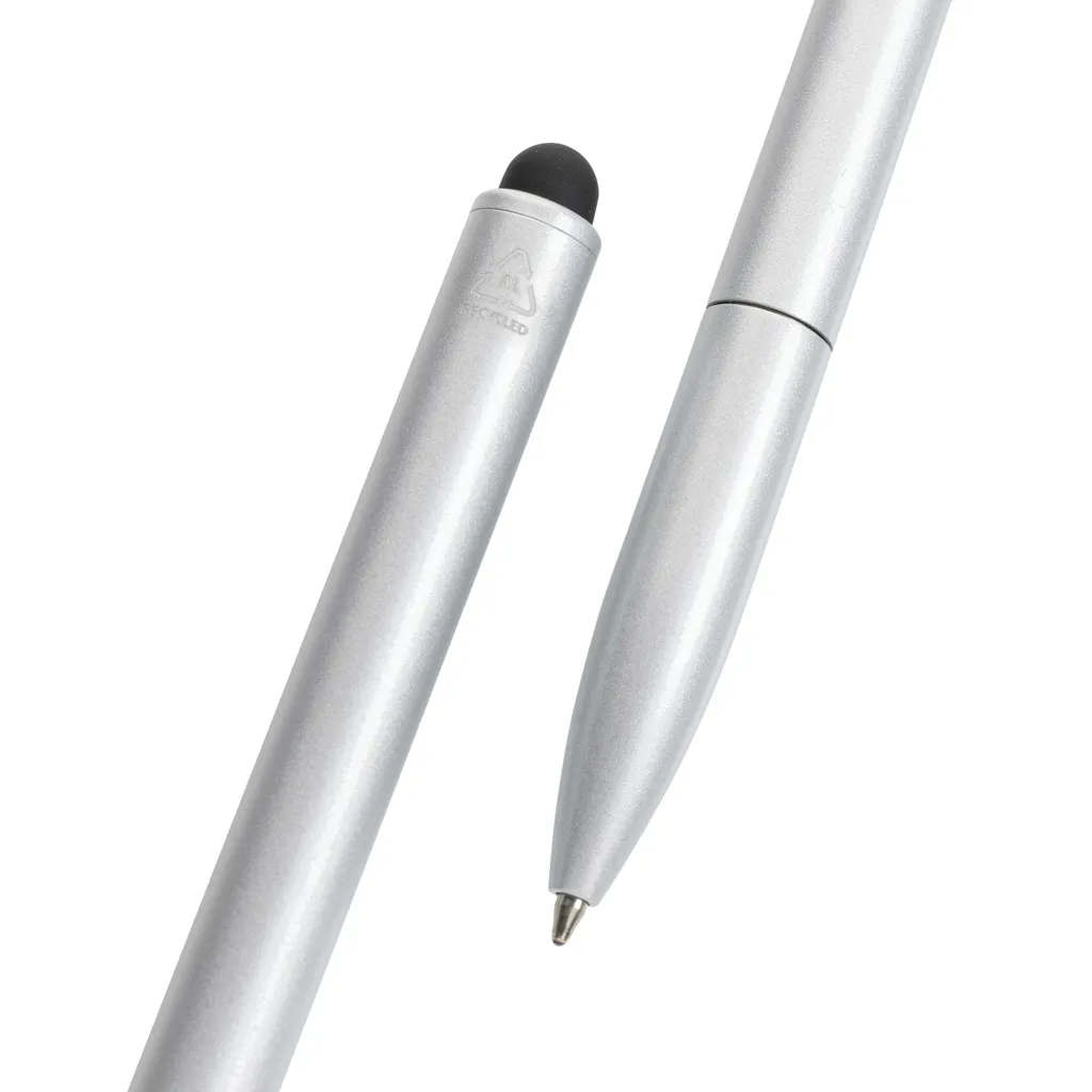 Kymi Stift mit Stylus aus RCS recyceltem Aluminum, silber – Bild 3