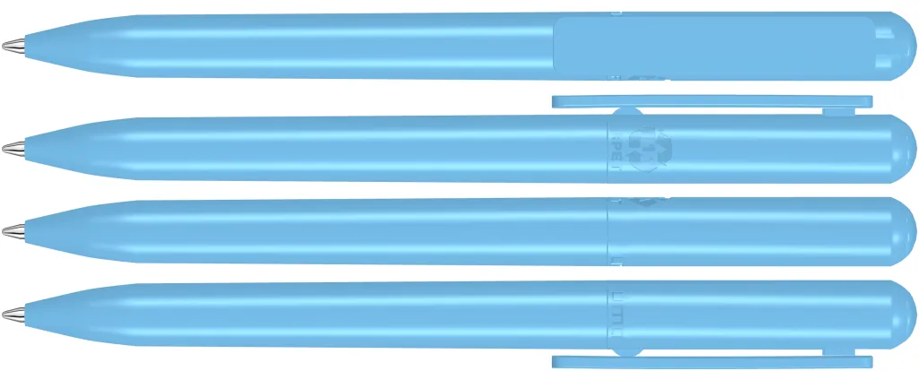 RECYCLED PET PEN CHANGE Drehkugelschreiber hellblau, hellblau – Bild 2