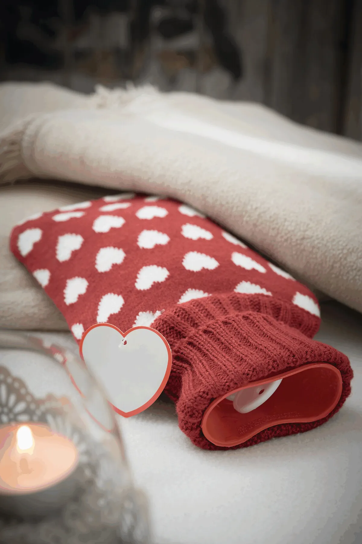 CUDDLE - Wärmflasche, rot - Herz – Bild 6