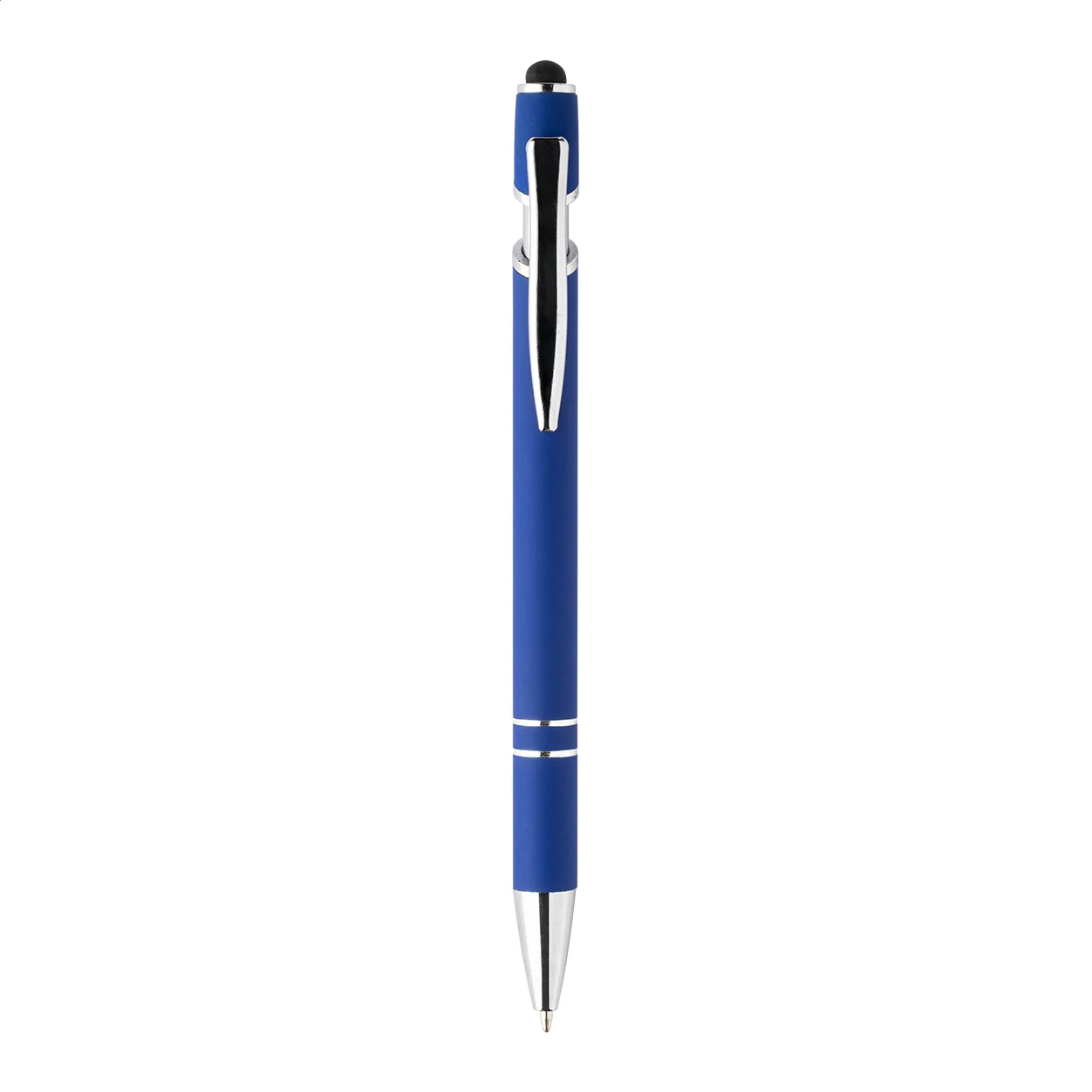 Touchpen-Kugelschreiber Tonnel Soft, dunkelblau – Bild 3