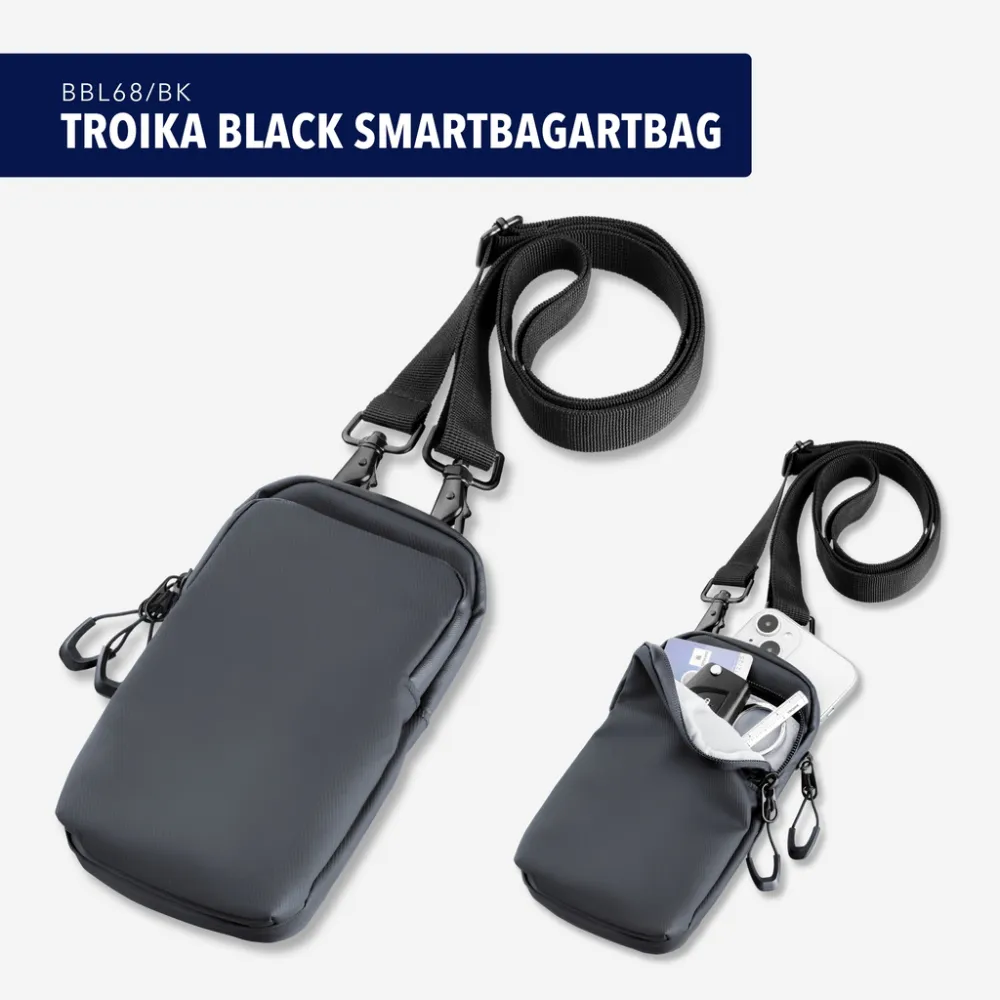 Smartphone Umhängetasche TROIKA BLACK SMARTBAG, schwarz – Bild 4