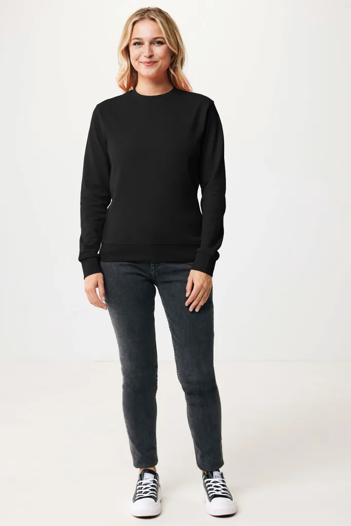 IQONIQ Zion Rundhals-Sweater aus recycelter Baumwolle, schwarz – Bild 5