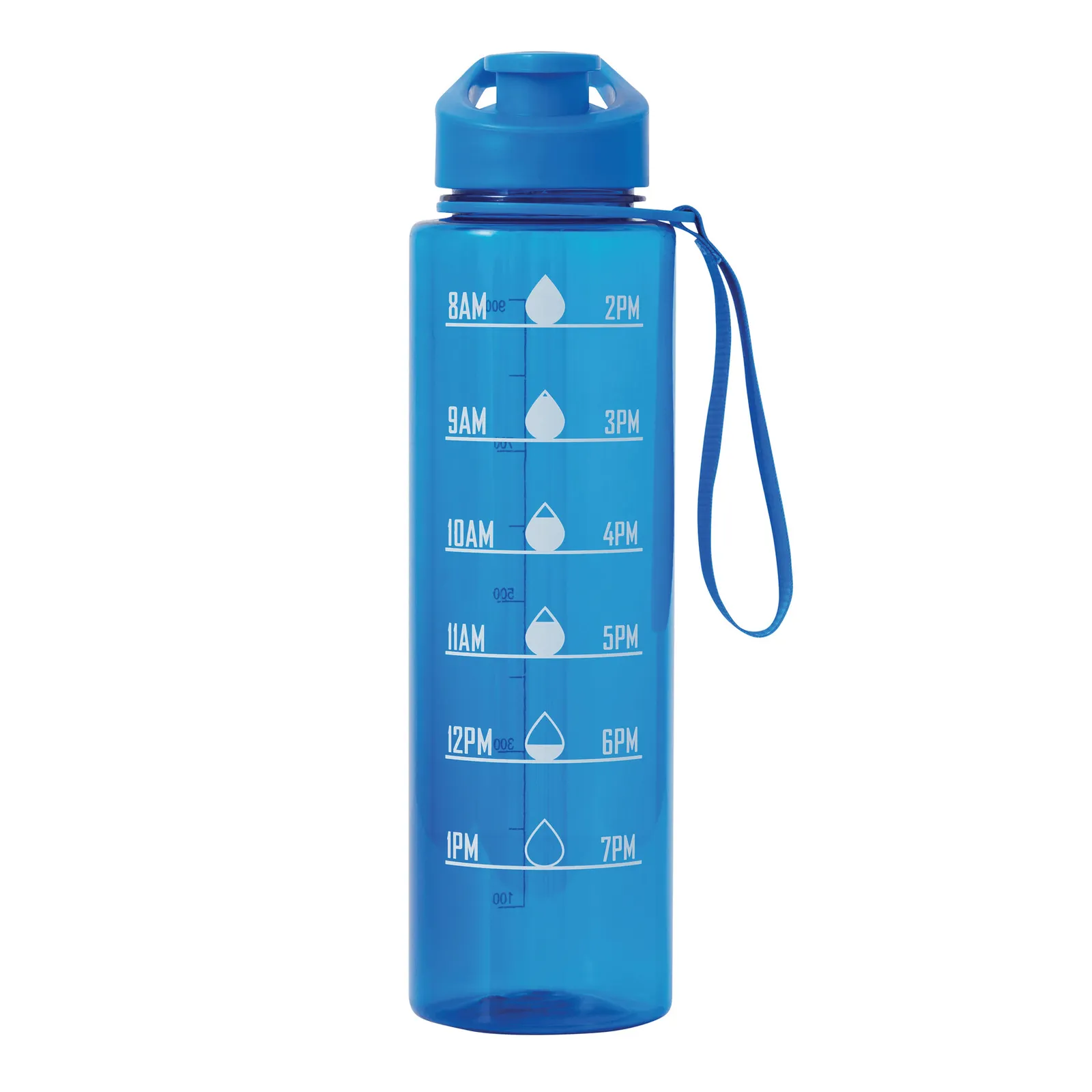 AQUA LEVEL - Sport-Trinkflasche, blau – Bild 2