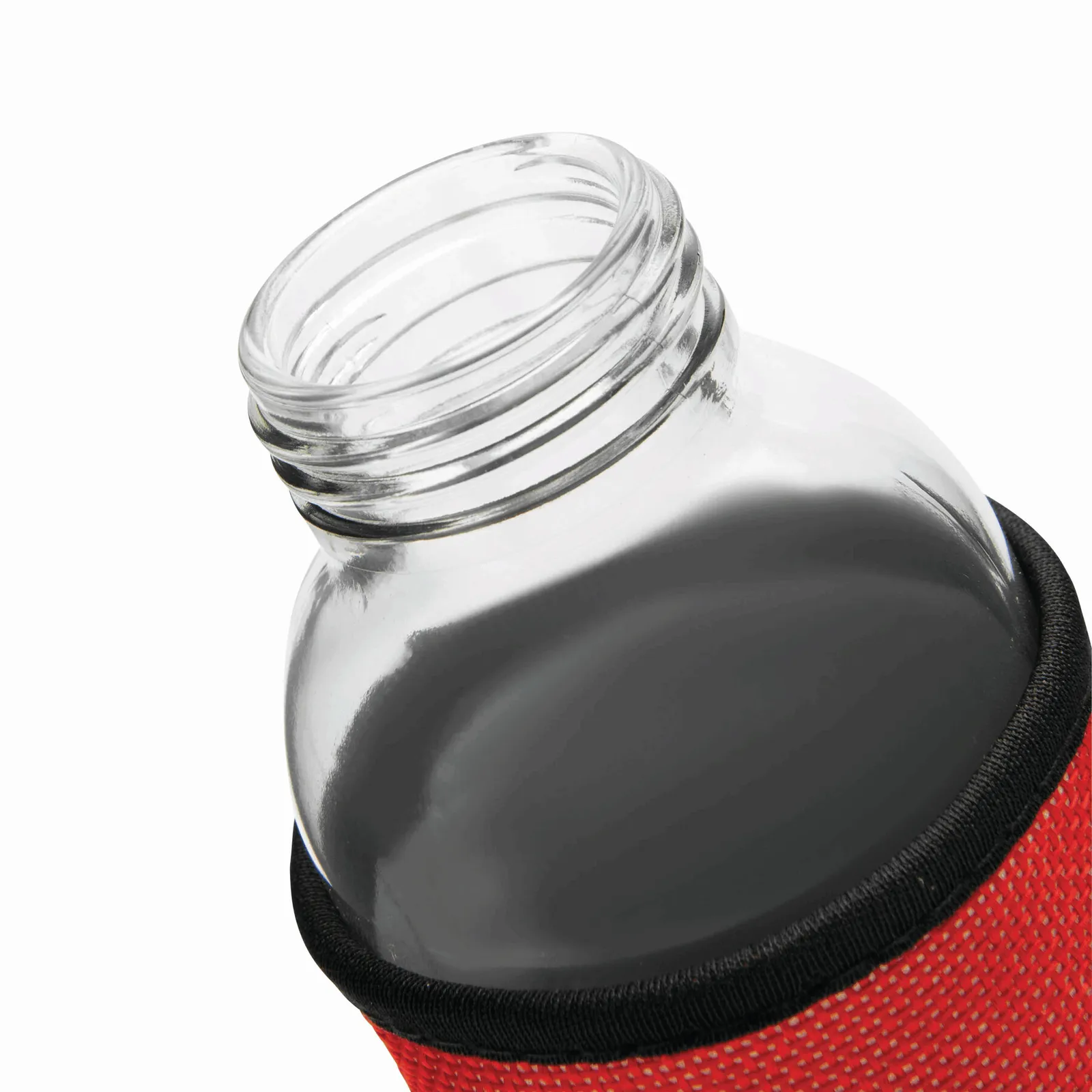 TAKE JUTY - Glas-Trinkflasche, rot – Bild 3