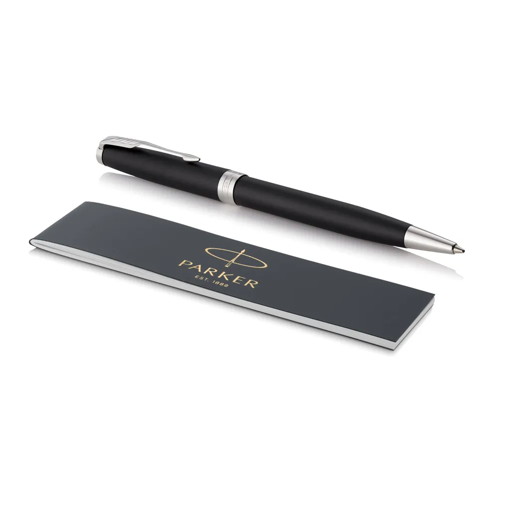 Parker SONNET Stift mattschwarz mit Palladium-Verzierungen, silber – Bild 3