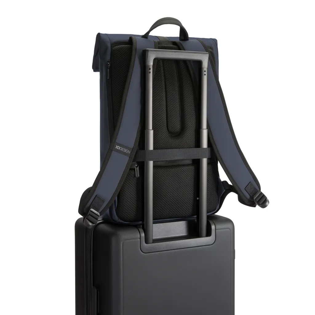 Urban wasserabweisender Flap-Top Rucksack, navy blau – Bild 6