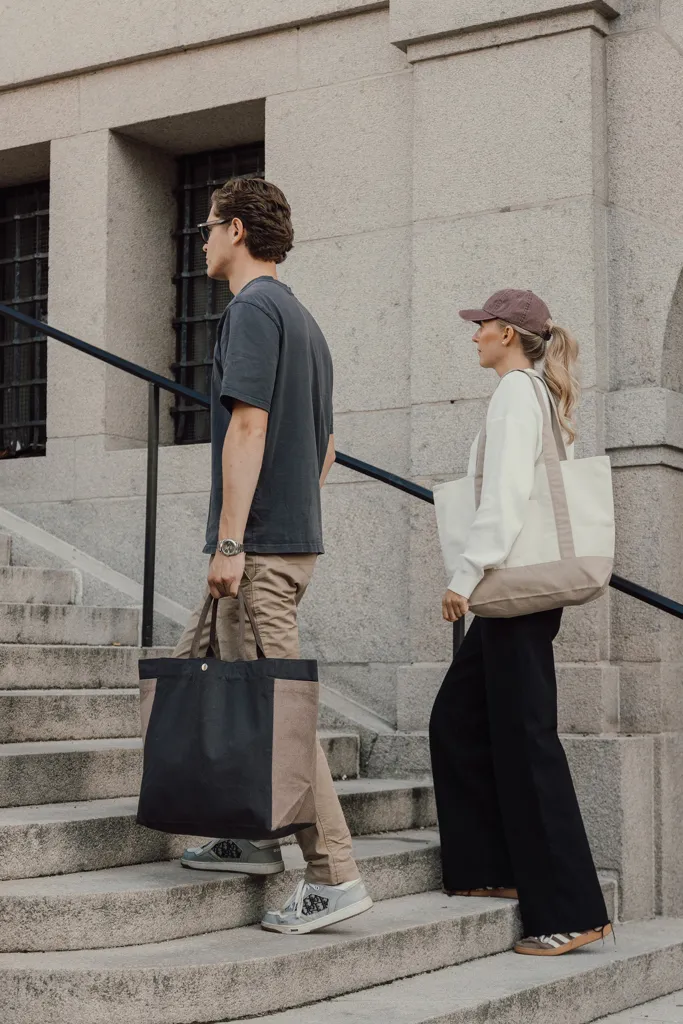 SHOP LOCAL AWARE™ Tasche aus recycelter Baumwolle, 350g/m², off white – Bild 6