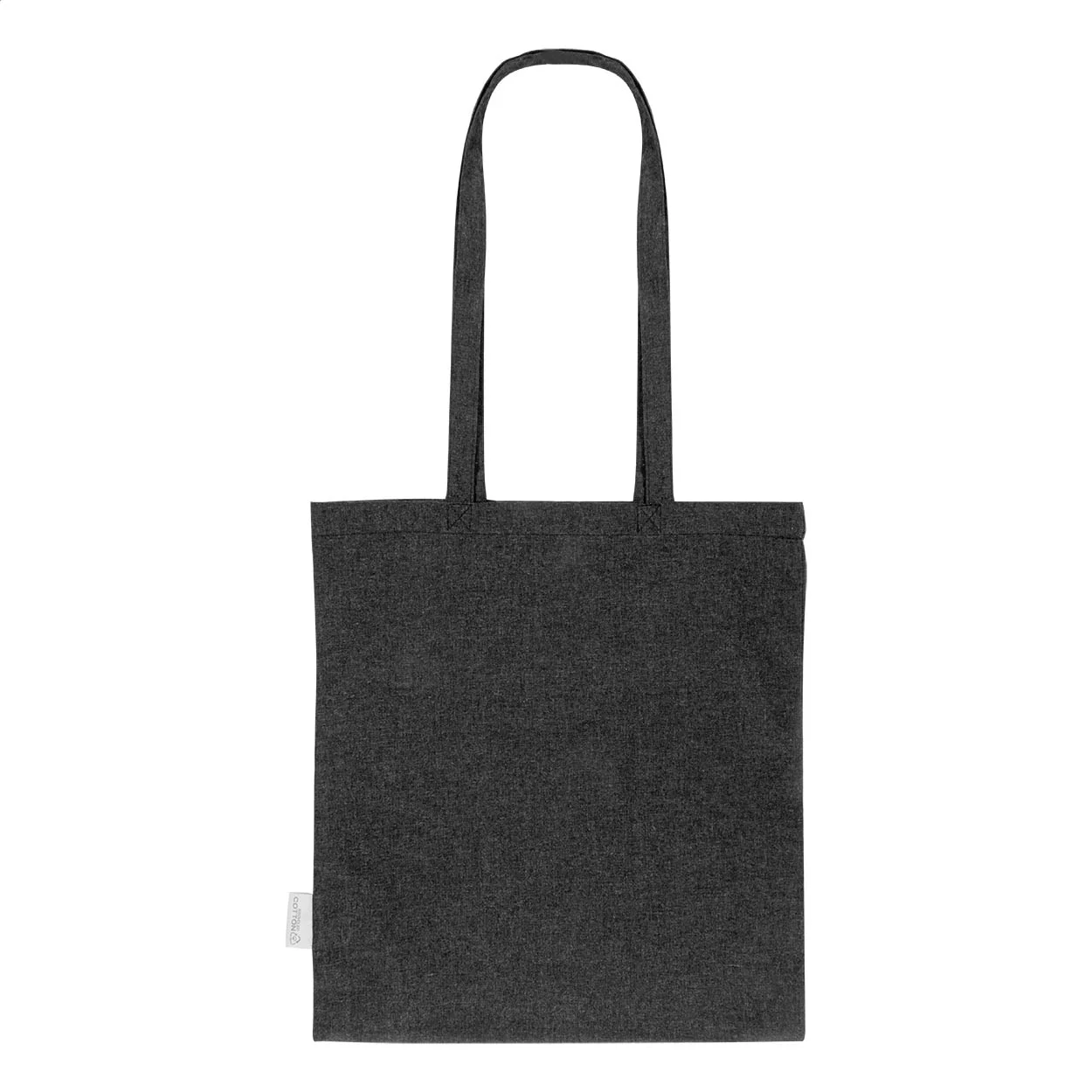 Einkaufstasche Totepex Hue aus recycelter Baumwolle, schwarz – Bild 2