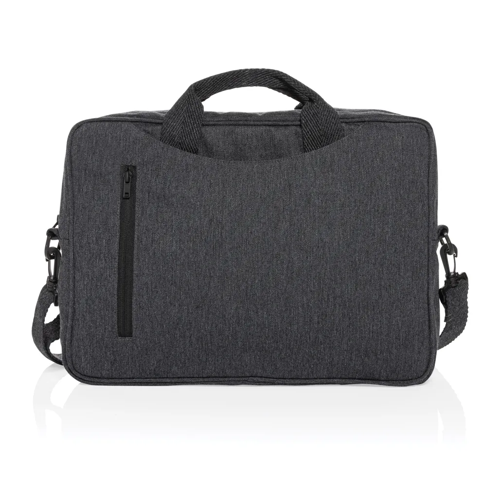 Laluka AWARE™ 15.4" Laptop-Tasche aus recycelter Baumwolle, anthrazit – Bild 2