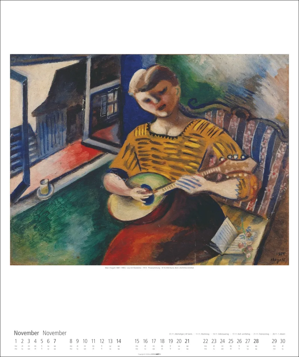 Marc Chagall Wandkalender 2027 – Bild 12