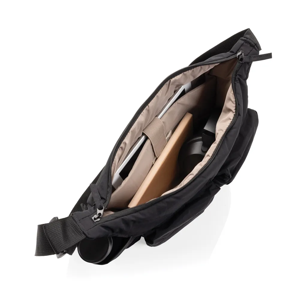 KENTO URBAN gepolsterte Crossover-Tasche aus RCS rec. Nylon, schwarz – Bild 4