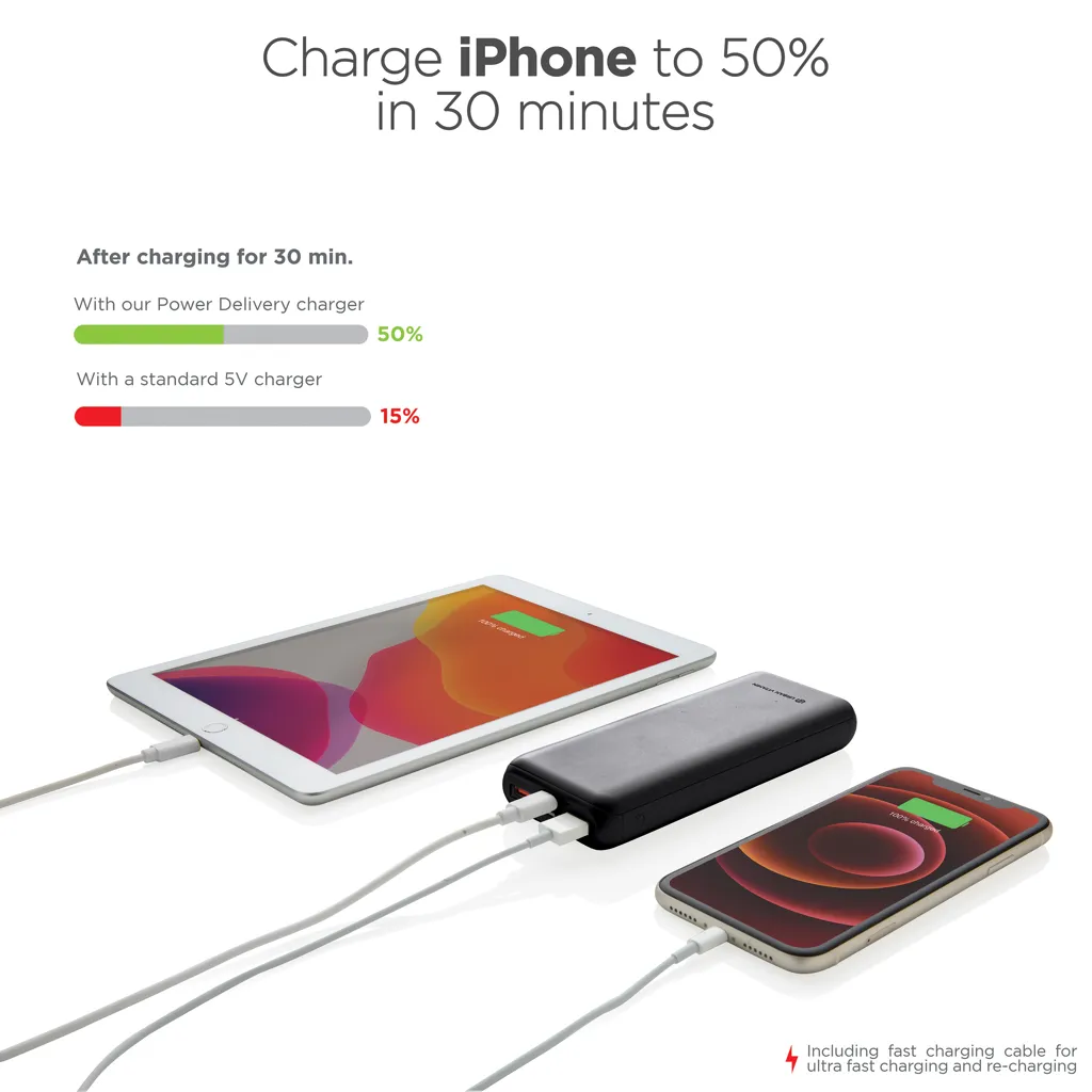 Urban Vitamin Pasadena 20.000mAh 18W PD Powerbank, schwarz – Bild 3