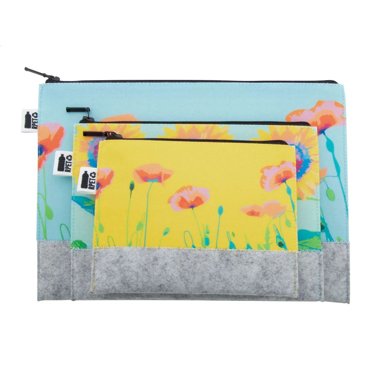 Individuelle Kosmetiktasche CreaFelt Beauty M, weiß, grau – Bild 8