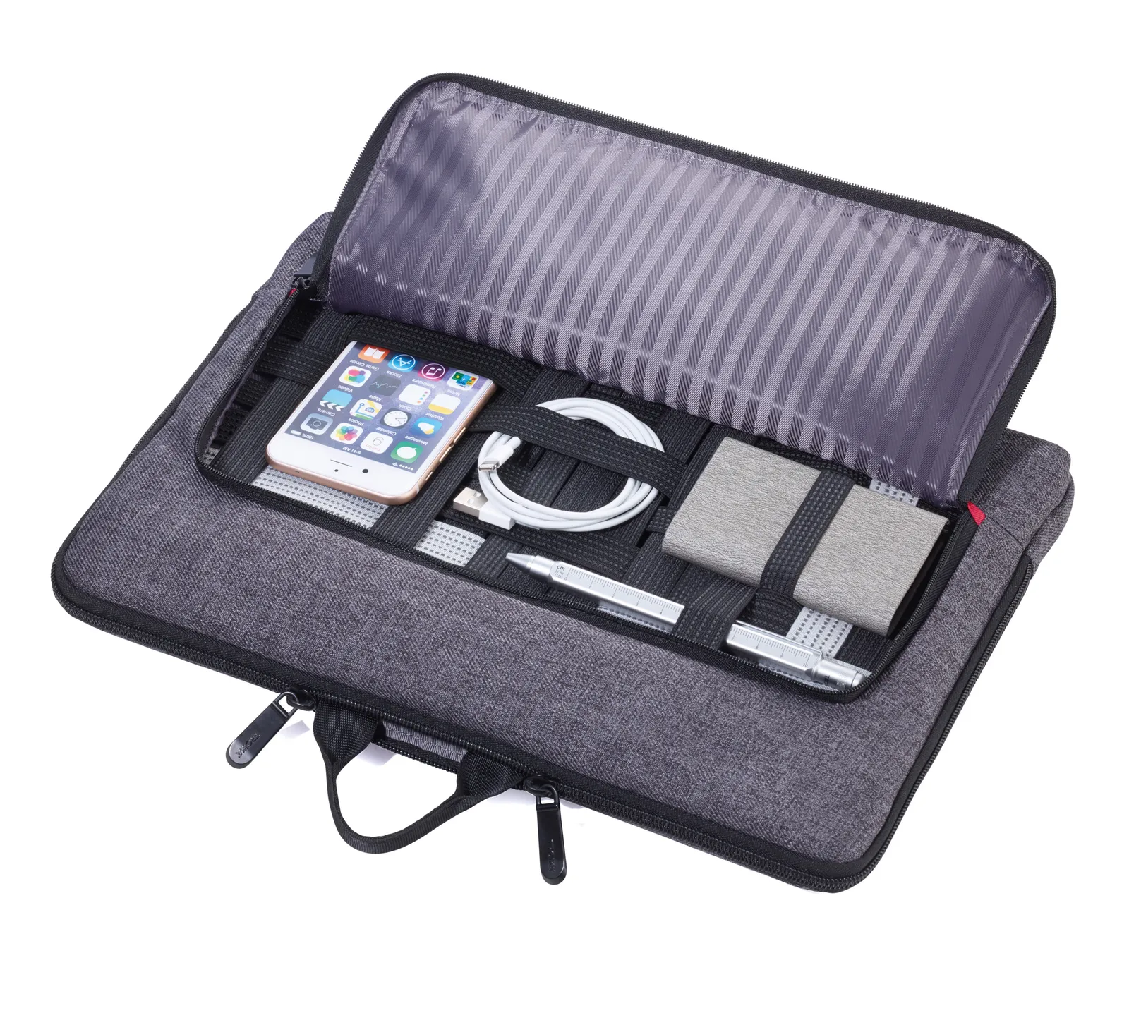 Portfoliotasche MON CARRY, anthrazit/schwarz – Bild 3